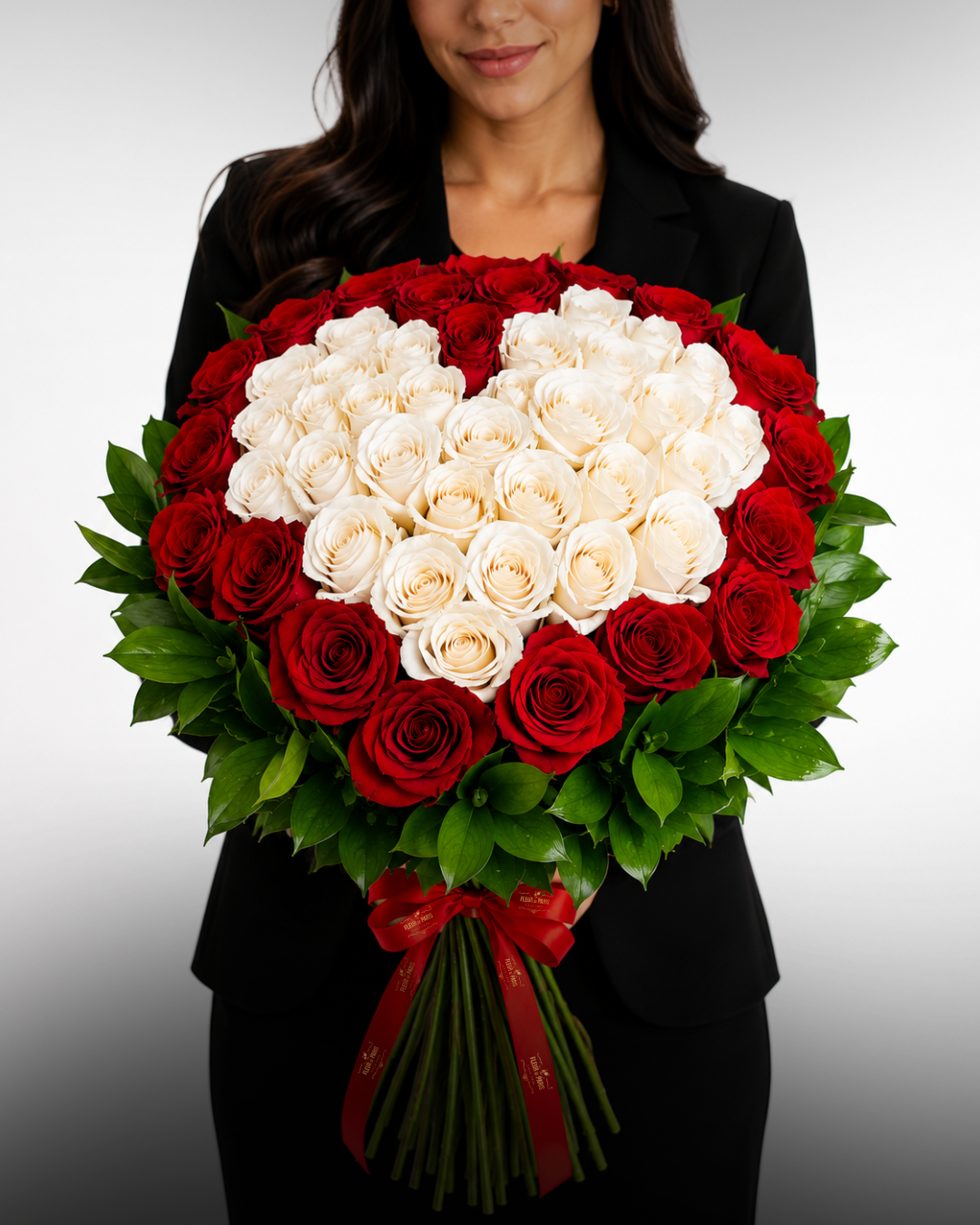 Bouquet My Heart – Coração com 50 Rosas Premium Equatorianas
