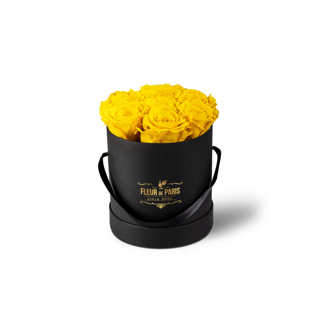 Caixa Premium Preta - Tamanho Pequeno- Rosas Infinity