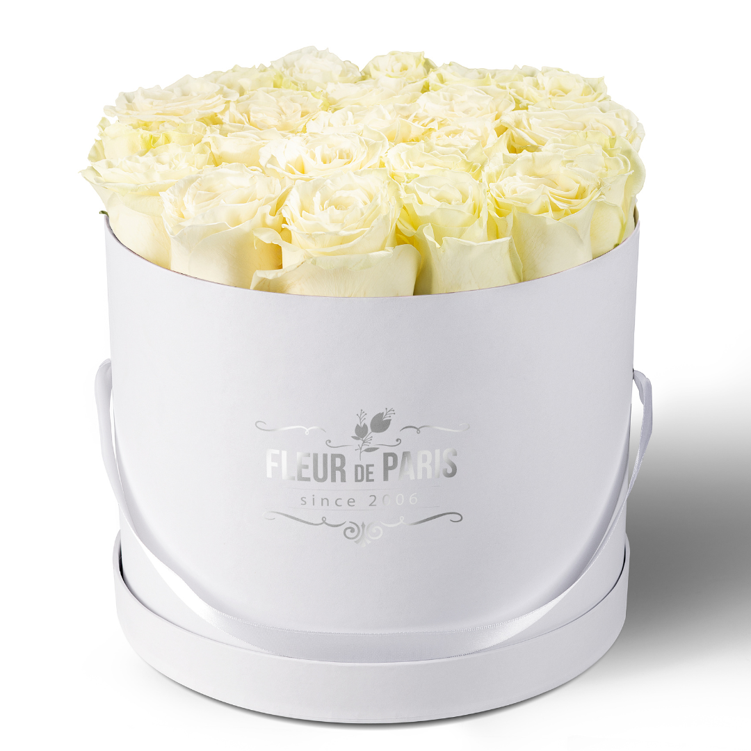 Caixa Premium Branca - Tamanho grande - Rosas Frescas