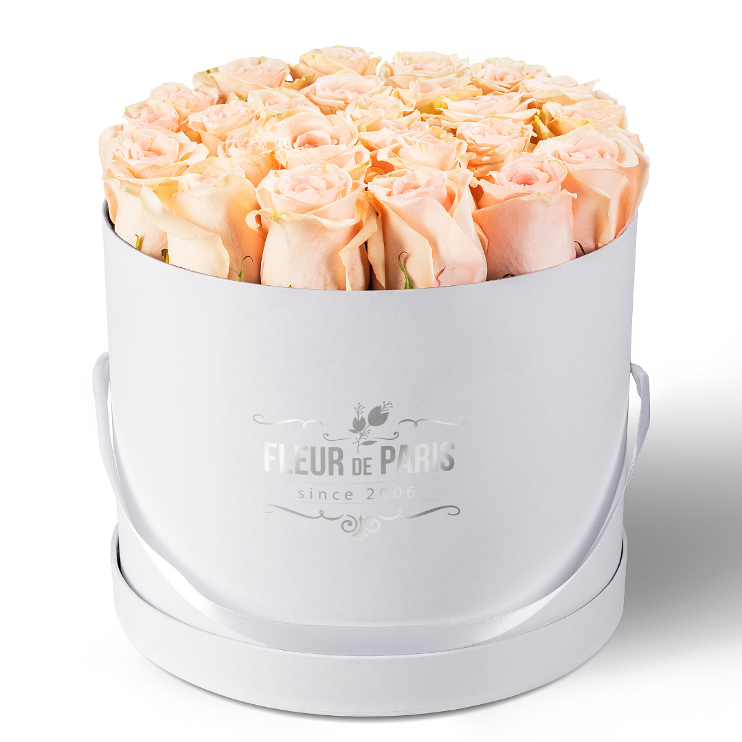 Caixa Premium Branca - Tamanho grande - Rosas Frescas