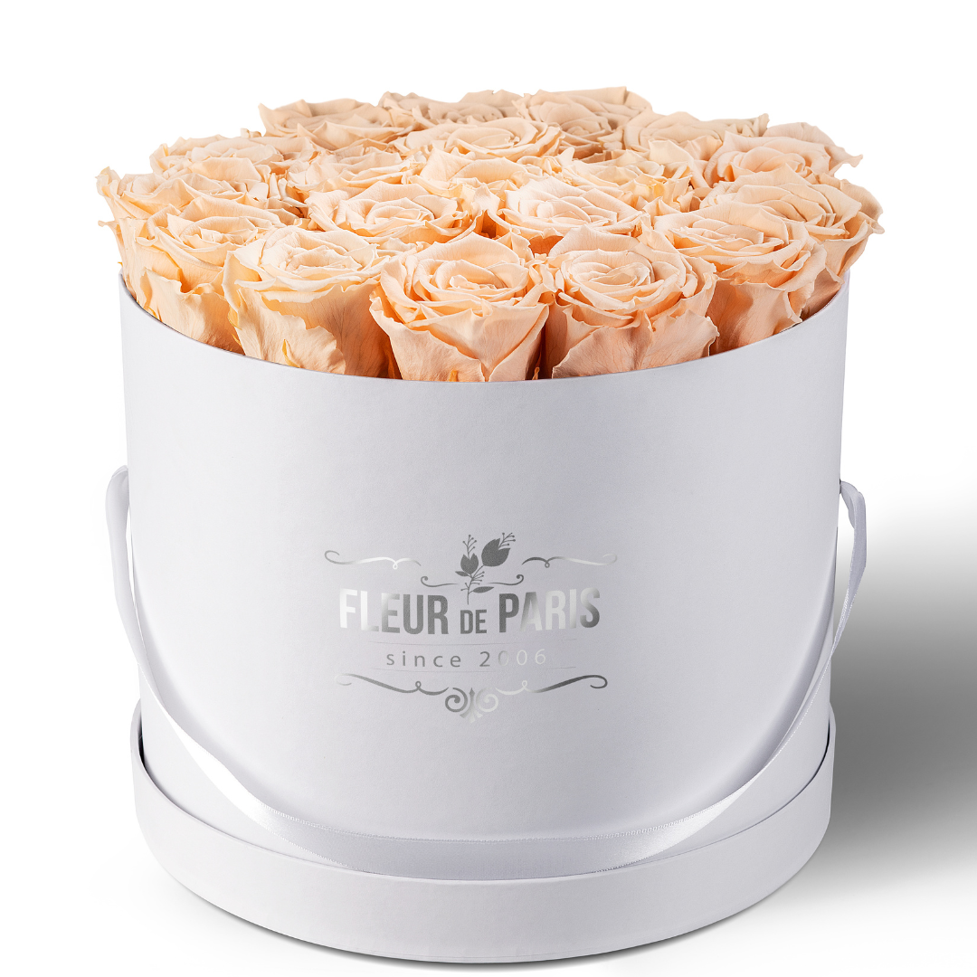Caixa Premium Branca - Tamanho Grande- Rosas Infinity