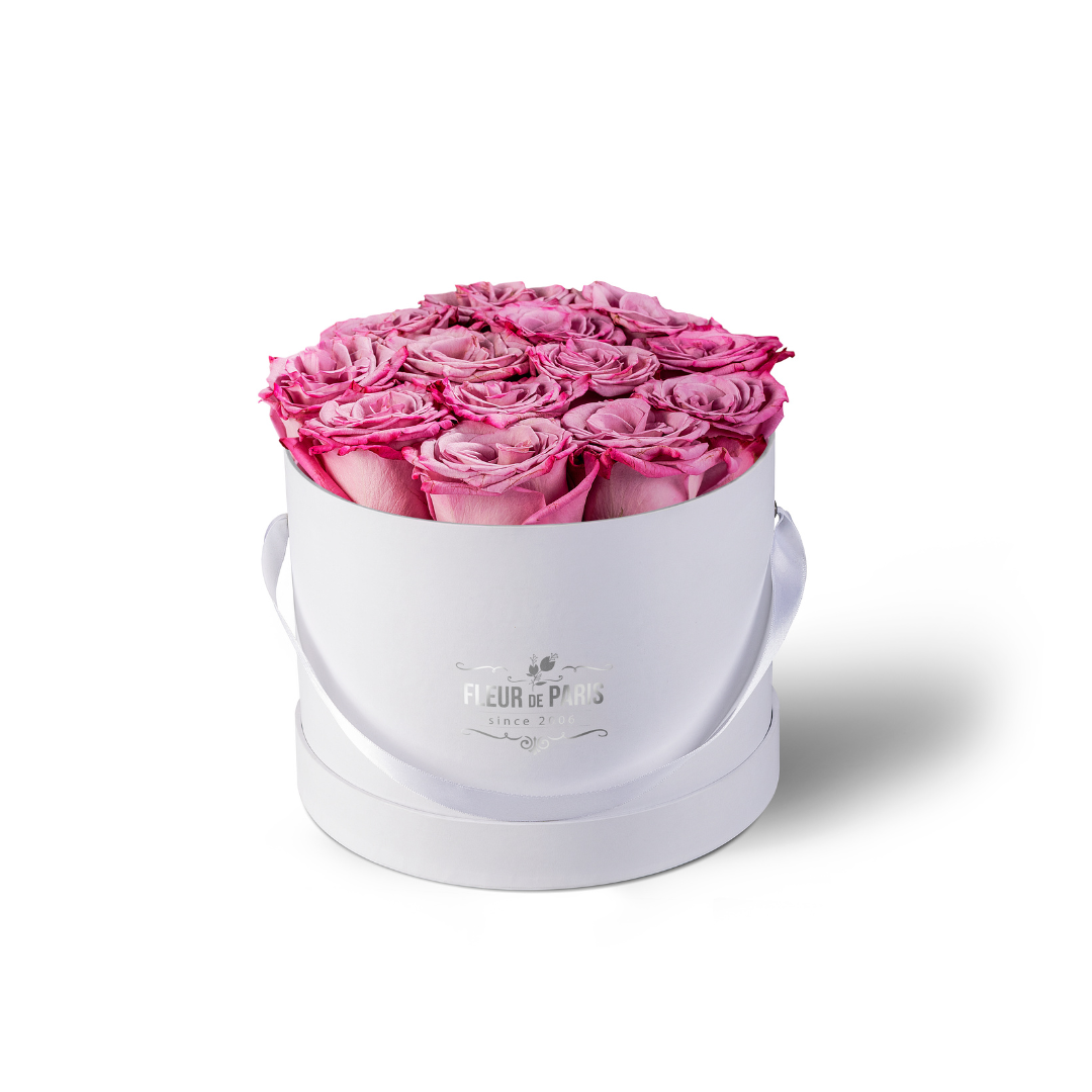 Caixa Premium Branca - Tamanho médio - Rosas Frescas