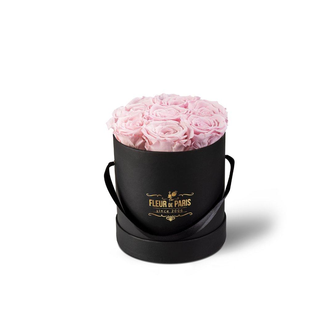 Caixa Premium Preta - Tamanho Pequeno- Rosas Infinity