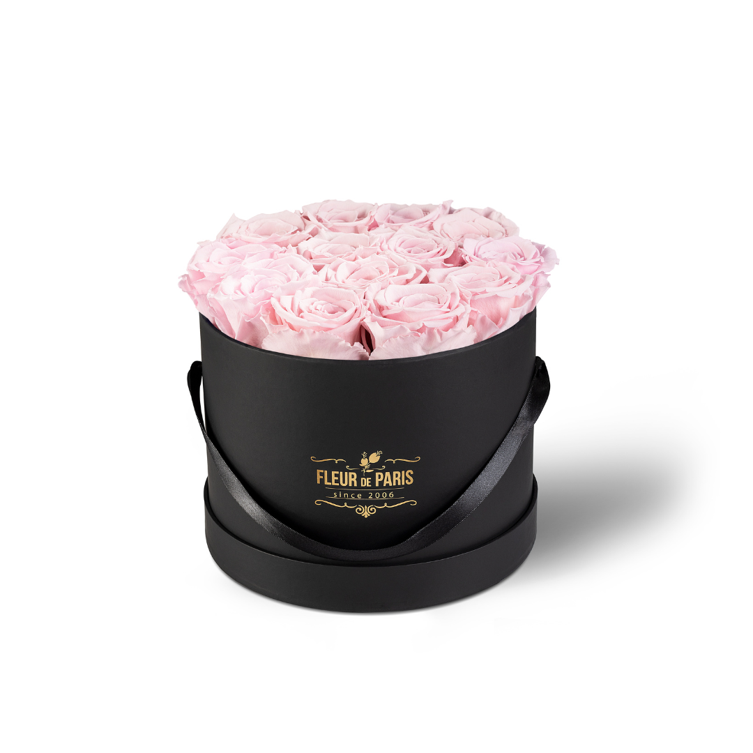 Caixa Premium Preta - Tamanho Médio- Rosas Infinity