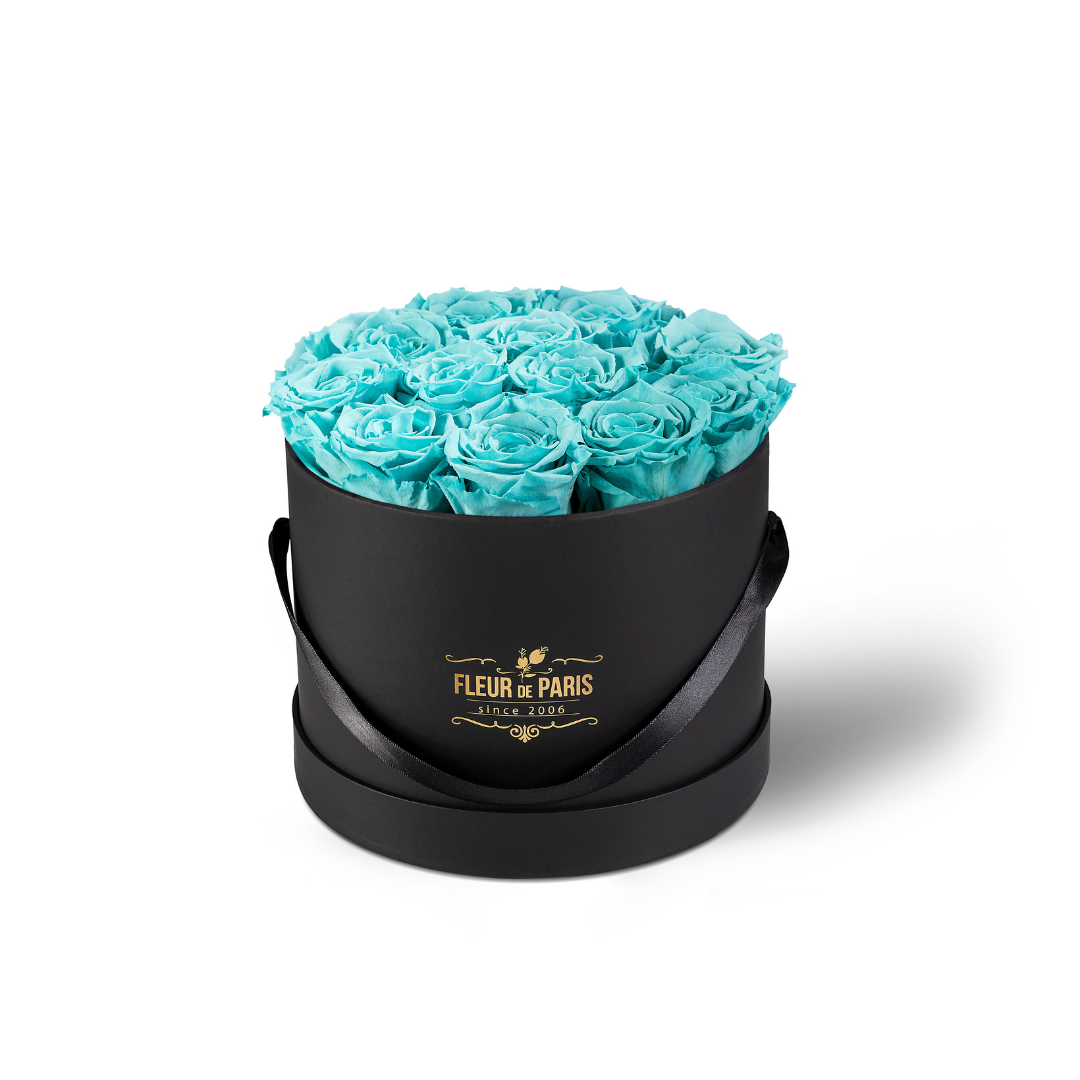 Caixa Premium Preta - Tamanho Médio- Rosas Infinity