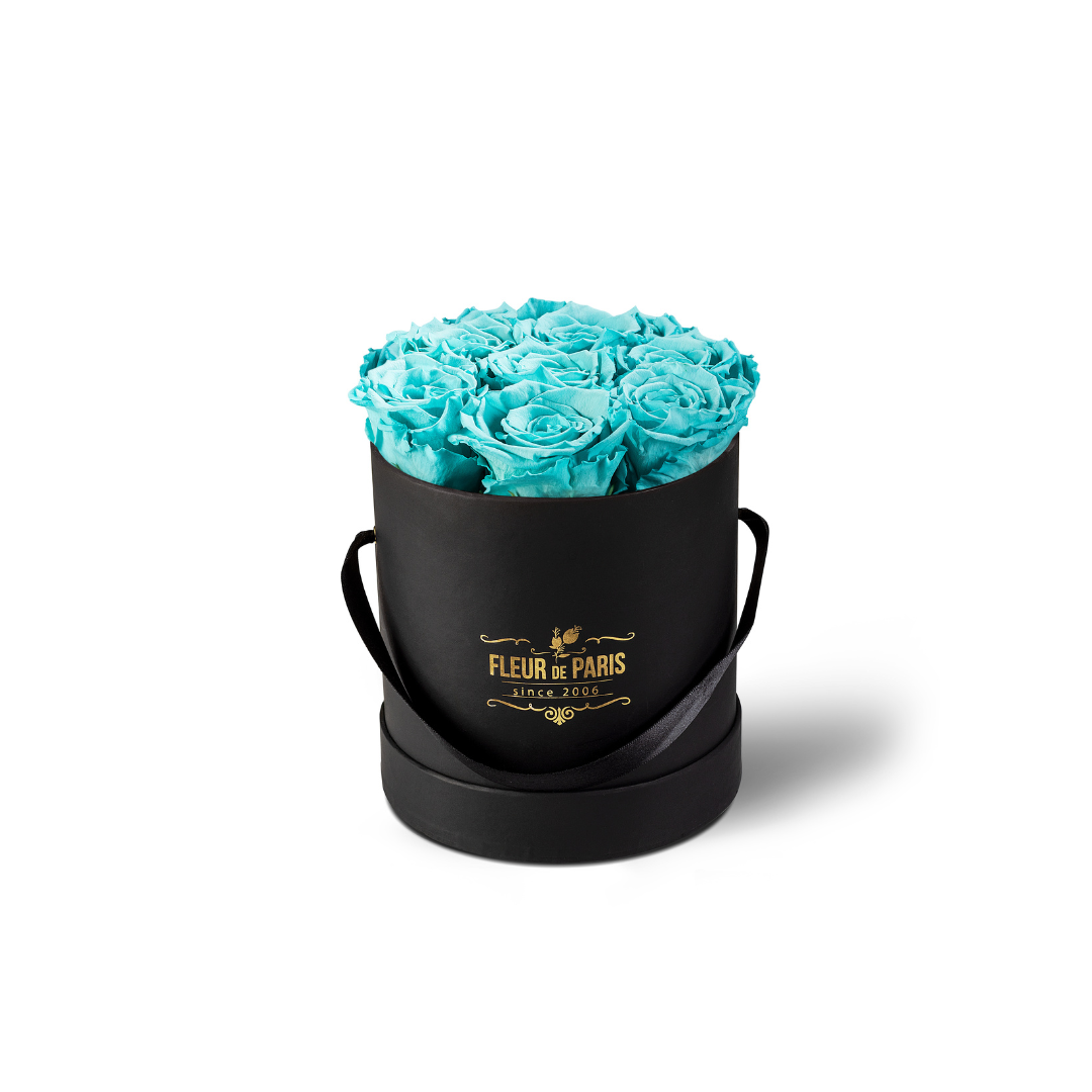 Caixa Premium Preta - Tamanho Pequeno- Rosas Infinity