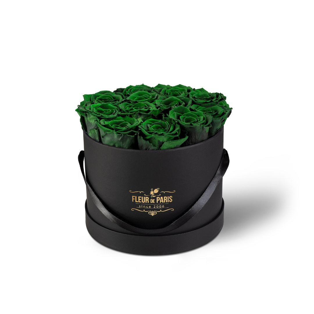 Caixa Premium Preta - Tamanho Médio- Rosas Infinity
