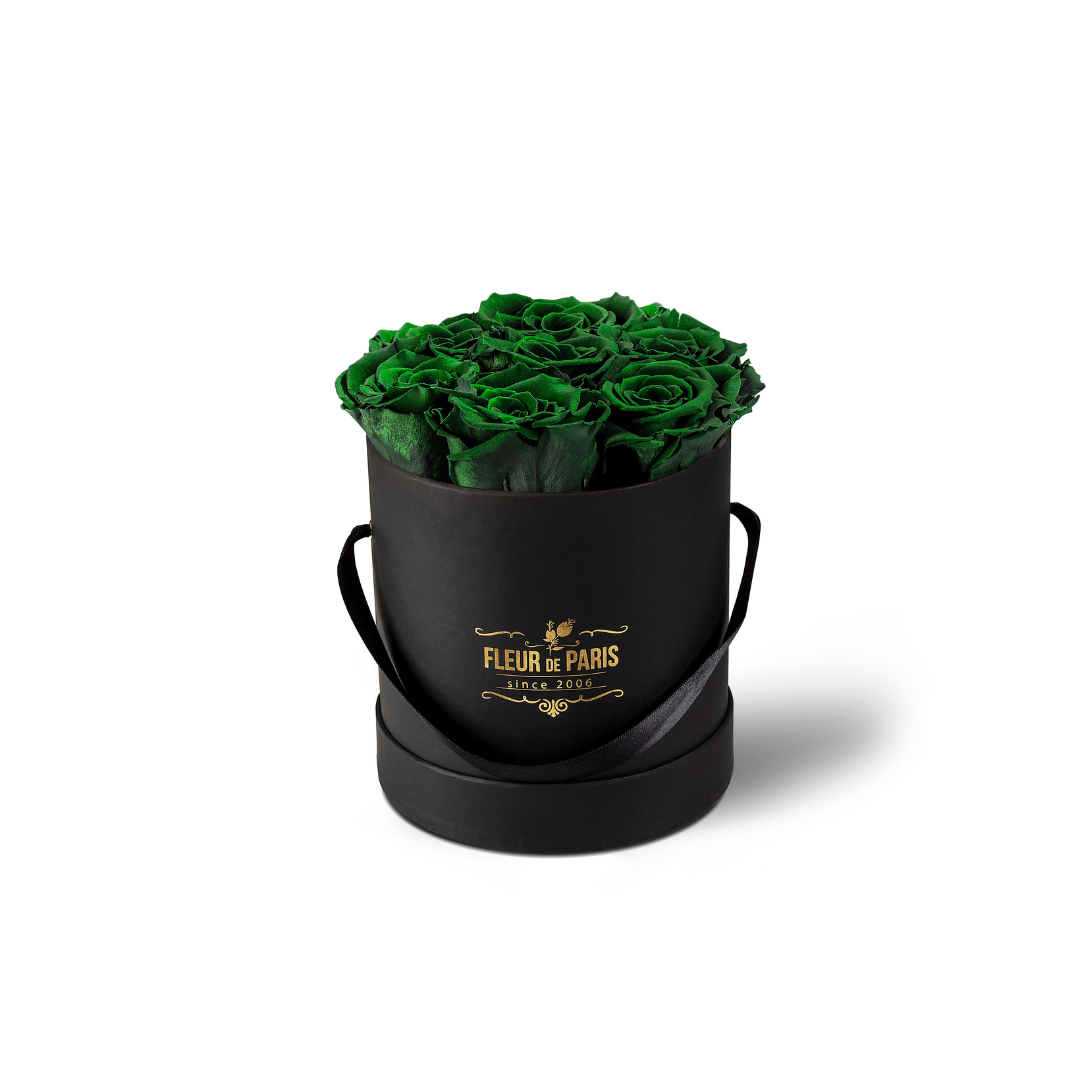 Caixa Premium Preta - Tamanho Pequeno- Rosas Infinity