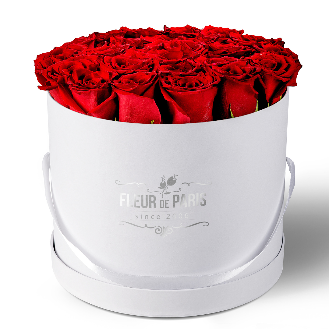 Caixa Premium Branca - Tamanho grande - Rosas Frescas