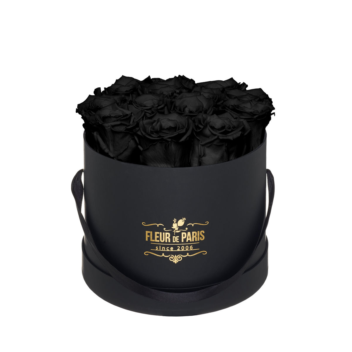 Caixa Premium Preta - Tamanho Médio- Rosas Infinity