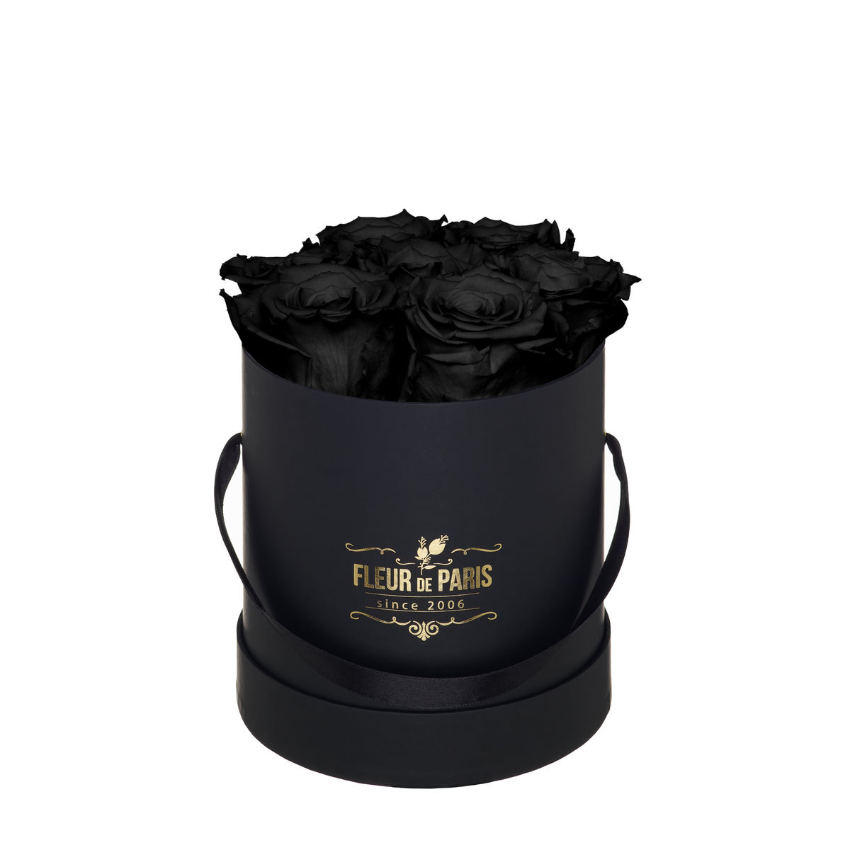 Caixa Premium Preta - Tamanho Pequeno- Rosas Infinity