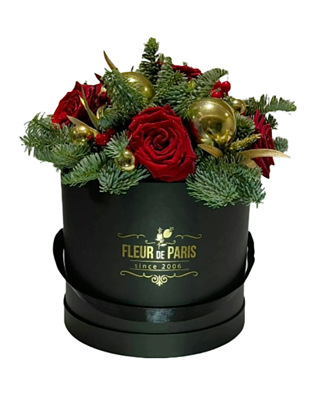 Caixa Premium Preta | Arranjo de Natal