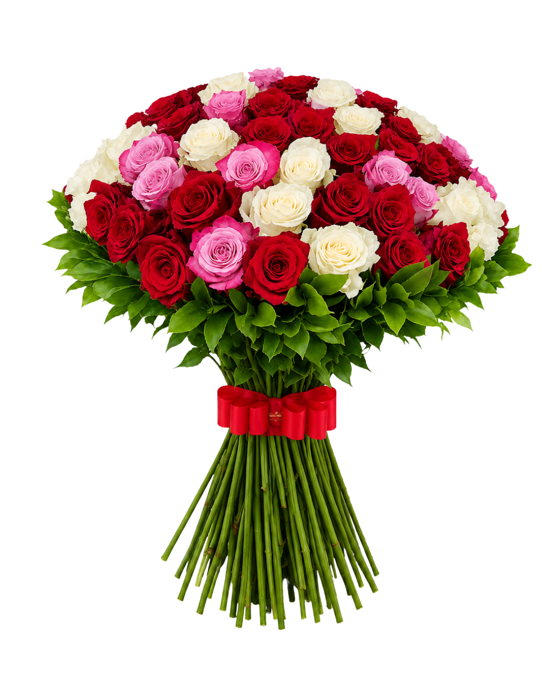 Bouquet Beleza Majestosa – 100 Rosas Premium Frescas Colorida