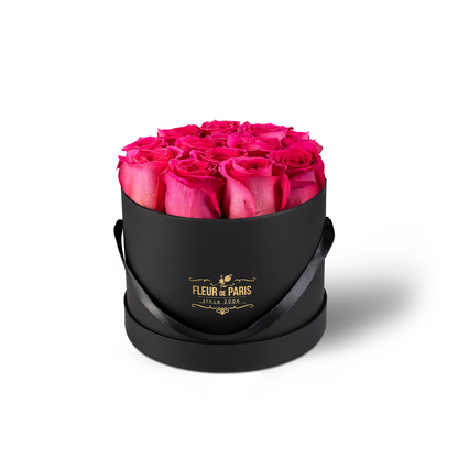 Premium Black Box - Medium Size - Fresh Roses 