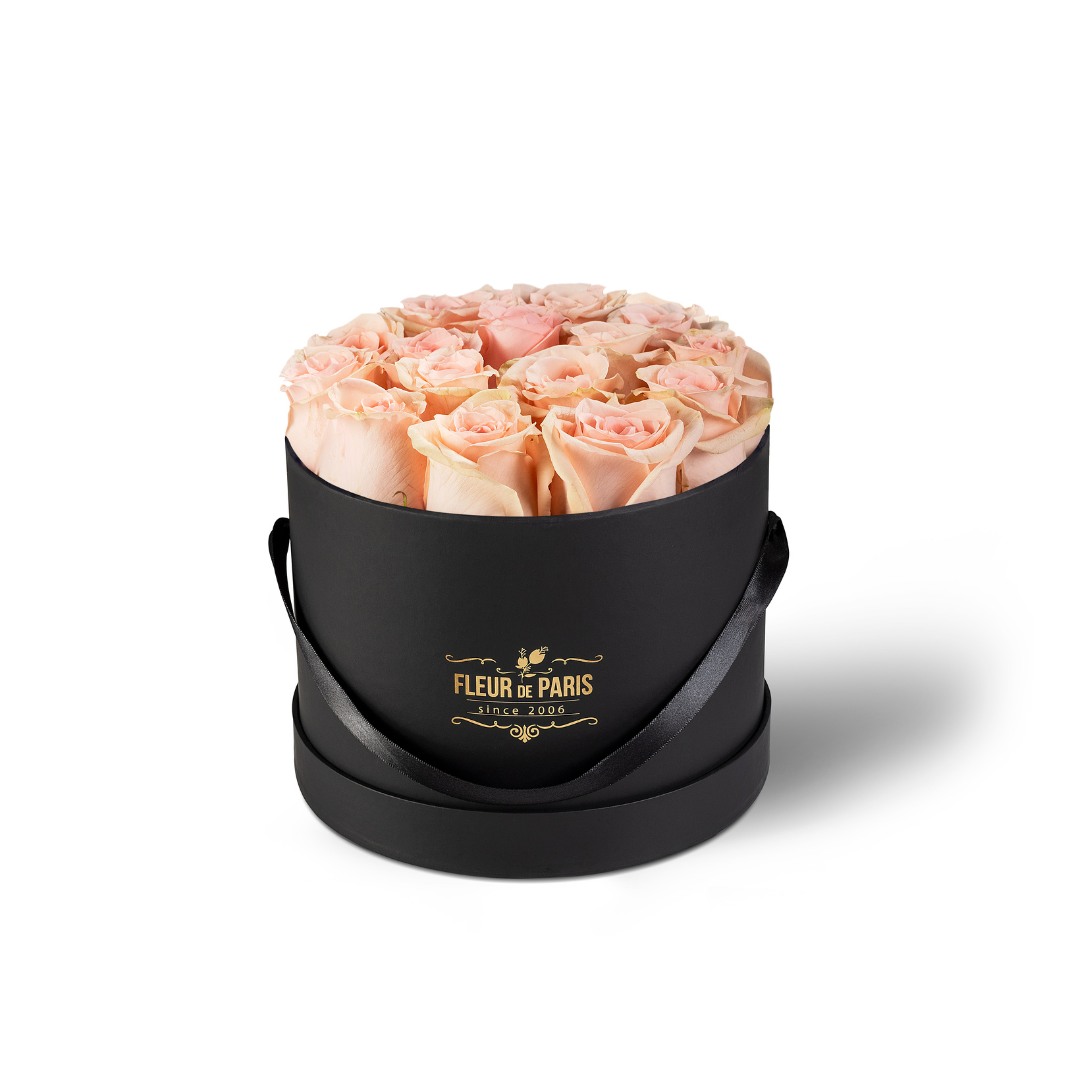 Premium Black Box - Medium Size - Fresh Roses 