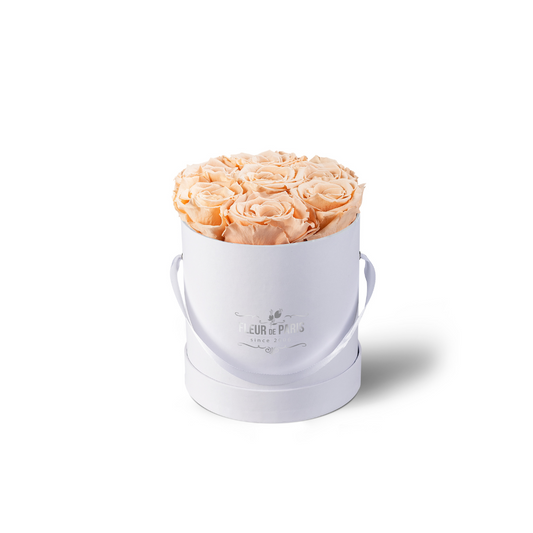 Caixa Premium Branca - Tamanho Pequeno- Rosas Infinity