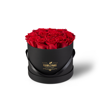 Premium Black Box - Medium Size - Fresh Roses 