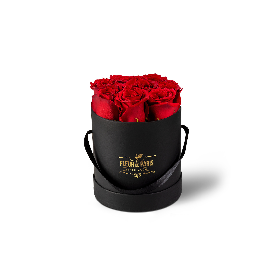 Premium Black Box - Small Size - Fresh Roses