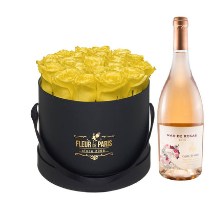 Caixa Premium Preta  - Especial Vinho Rosé "Mar de Rosas"