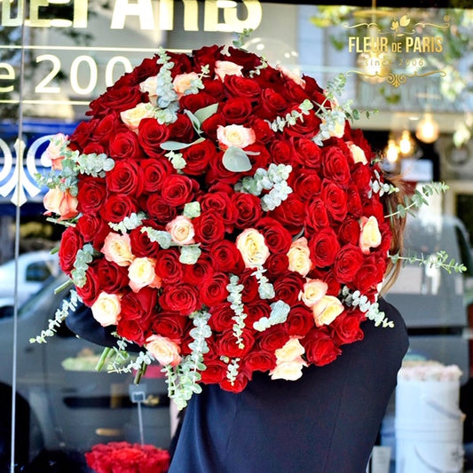 Luxo Sedução - Bouquet Rosas Frescas Mistas