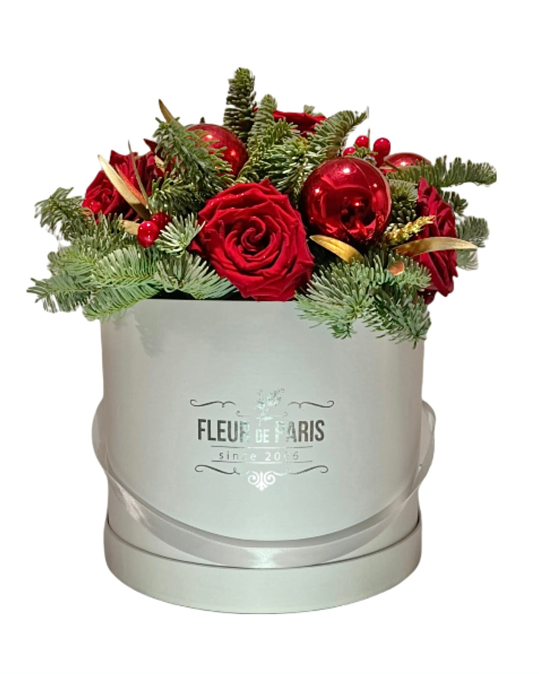 Caixa Premium Branca | Arranjo de Natal