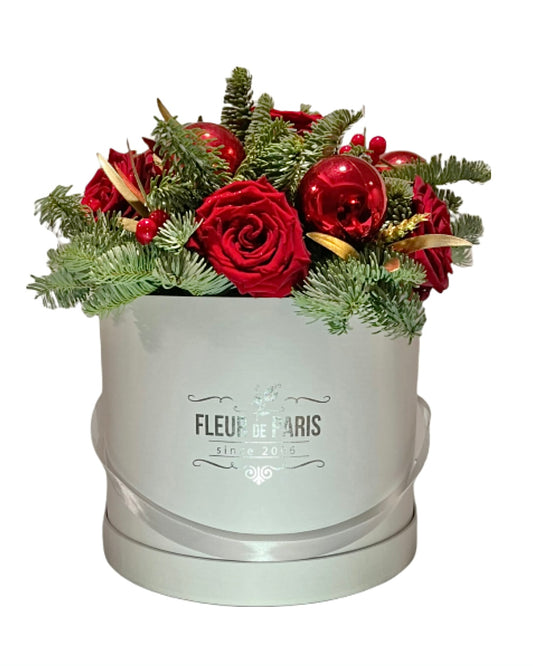 Caixa Premium Branca | Arranjo de Natal